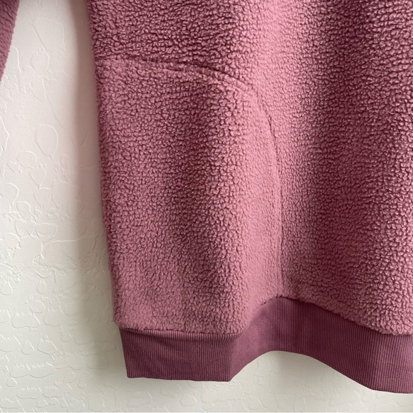 Ava & Viv Sherpa Quarter Zip with Pockets Dusty Purple 1X NWT - Picture 4 of 6